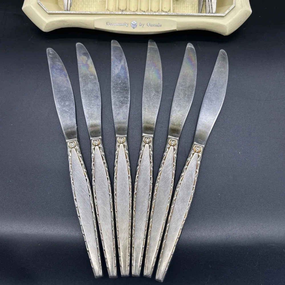Oneida Venetia Community Stainless Flatware Set 30 piece w/tray SEE DETAILS